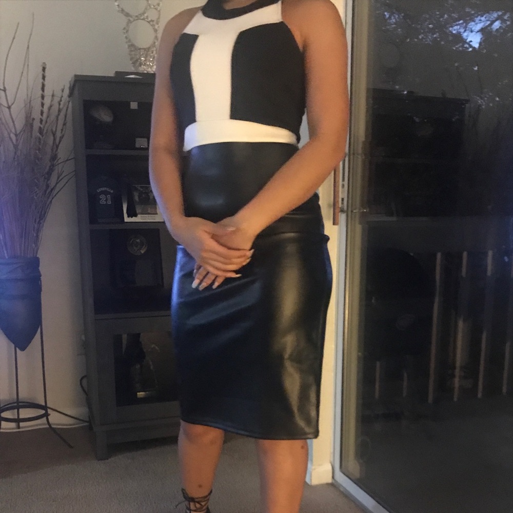 Leather dress